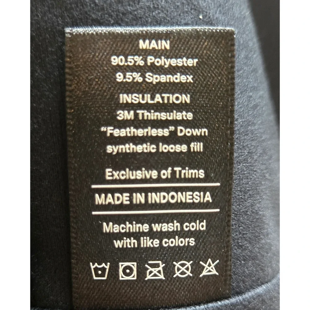 Public Rec Better Than Down Bomber Jacket Black Medium 3M Thinsulate NWT